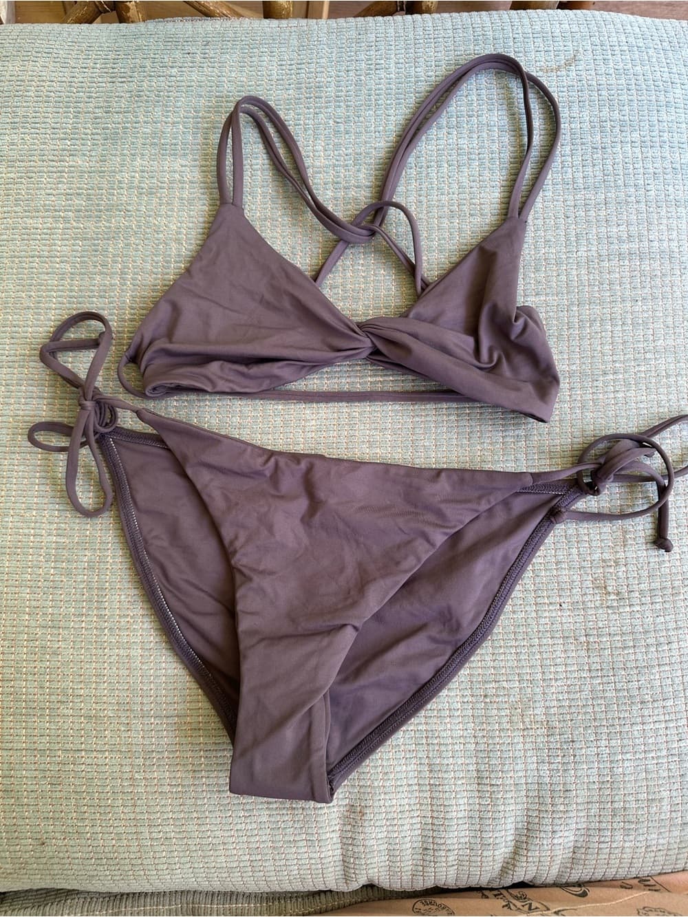 NWOT L*Space Hartley bikini set grey small