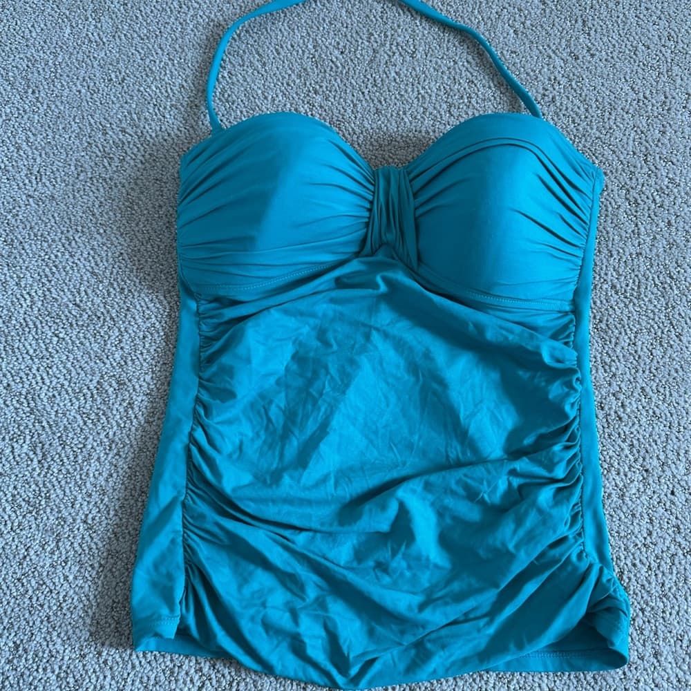 La Blanca Island Goddess tankini top turquoise
