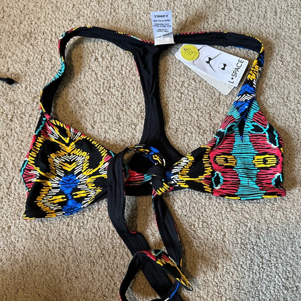 NWT L*Space Zoe wrap bikini top Moroccan Dreams