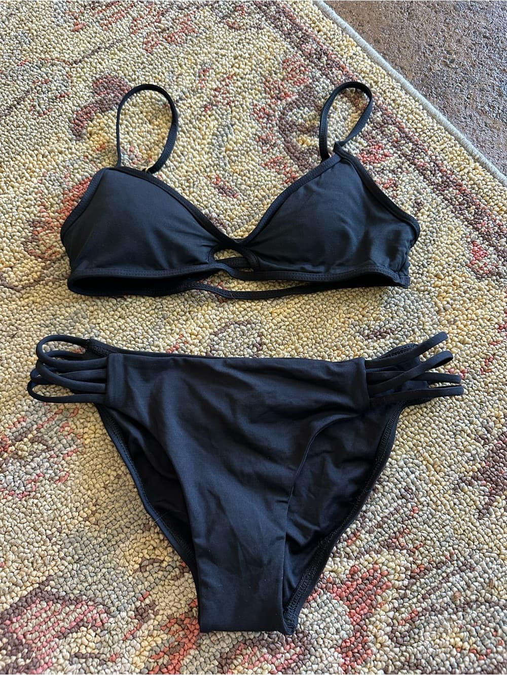 NWOT L*Space Low Down bikini set black small