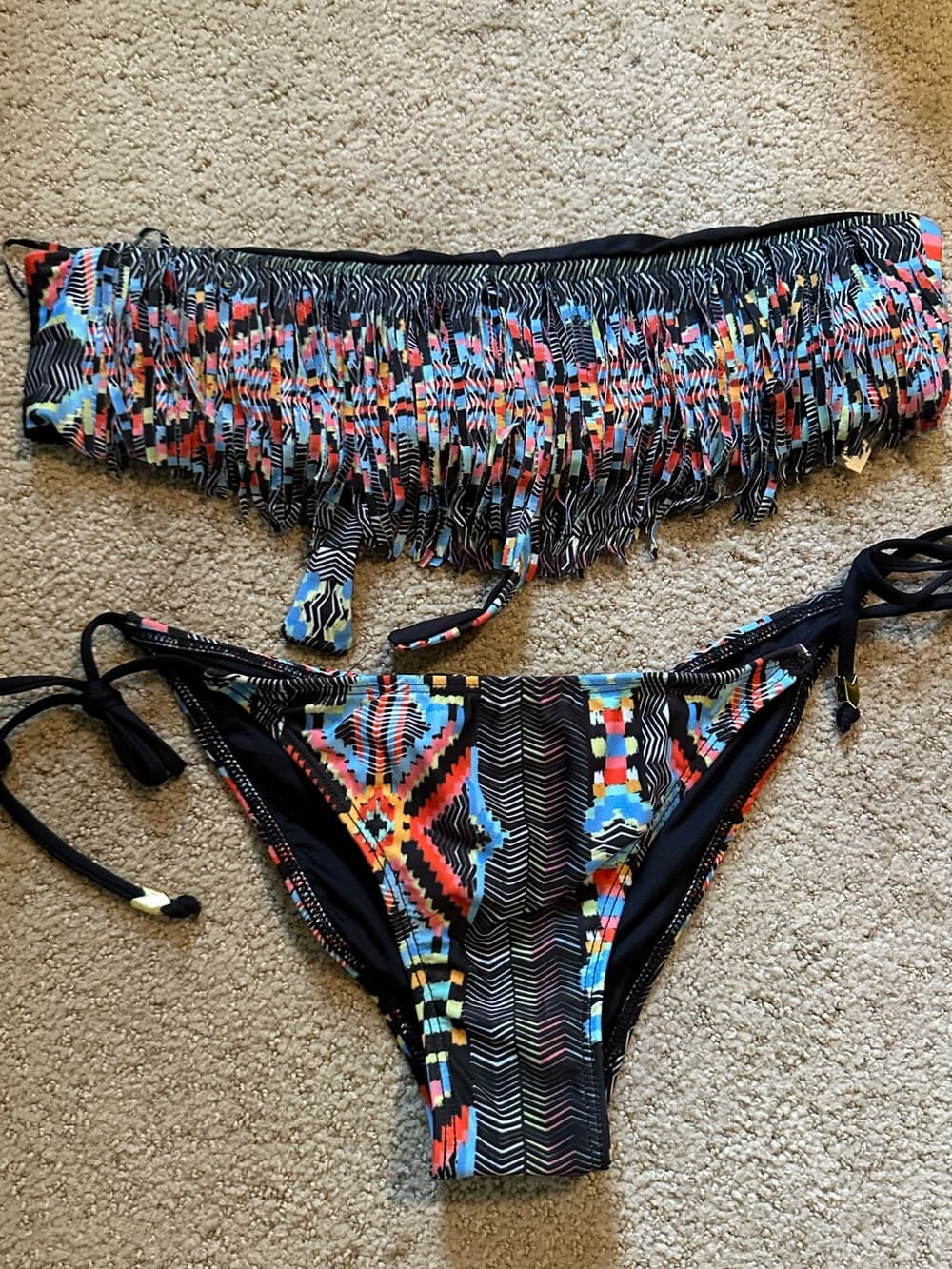 NWOT L*Space fringe southwestern bikini set