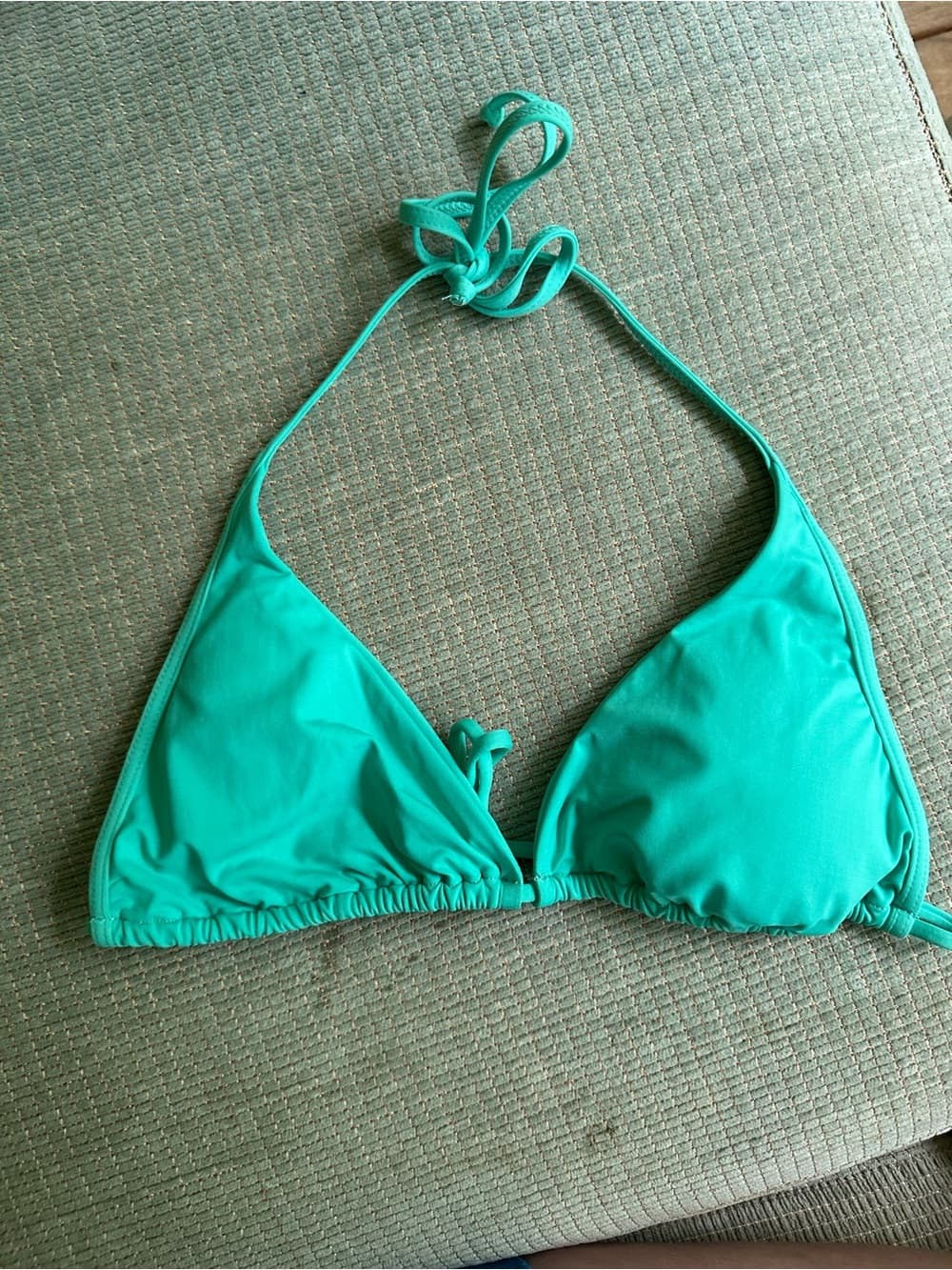 NWOT L*Space triangle bikini top turquoise large