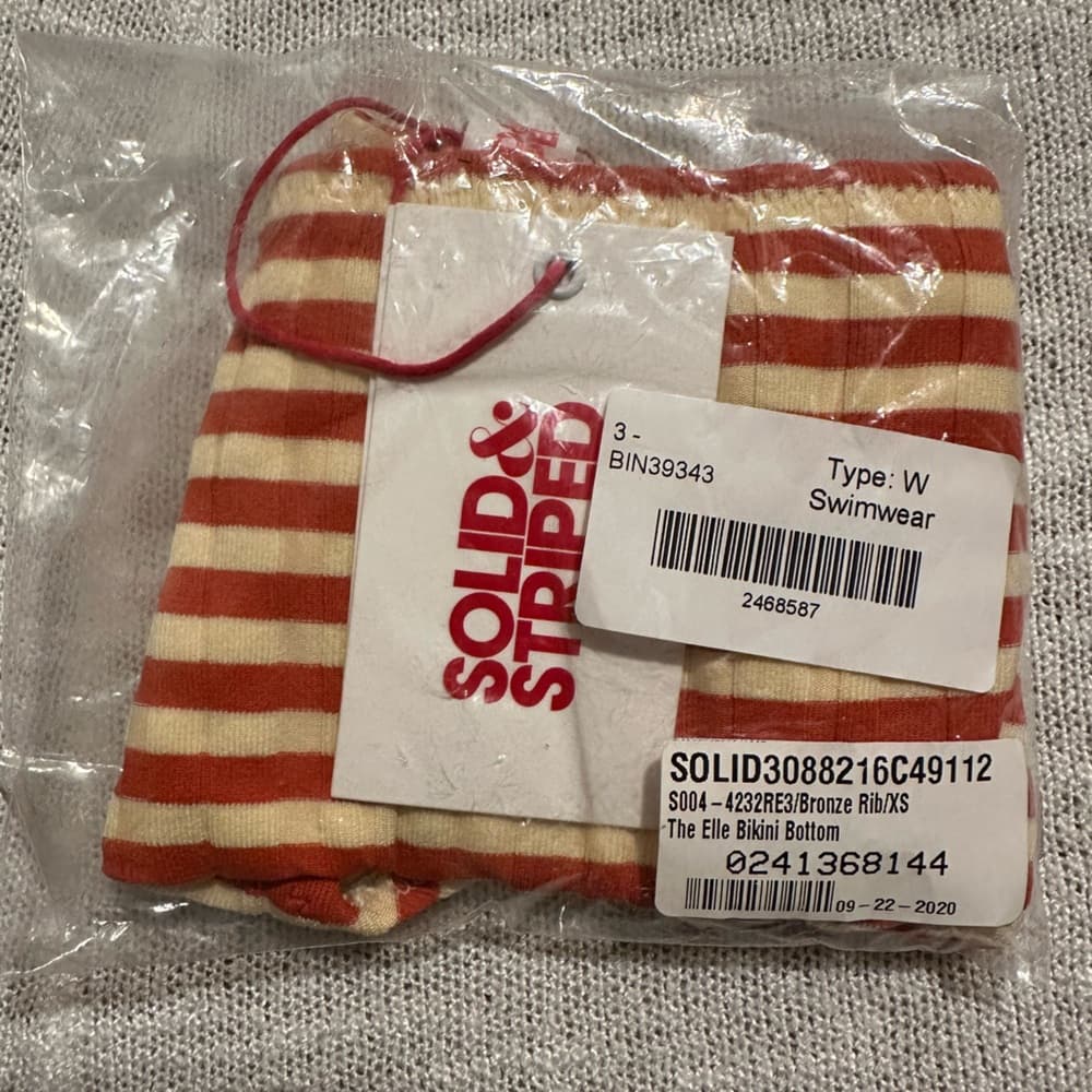 NWT Solid and Striped Ellie bikini bottoms bronze ribbed