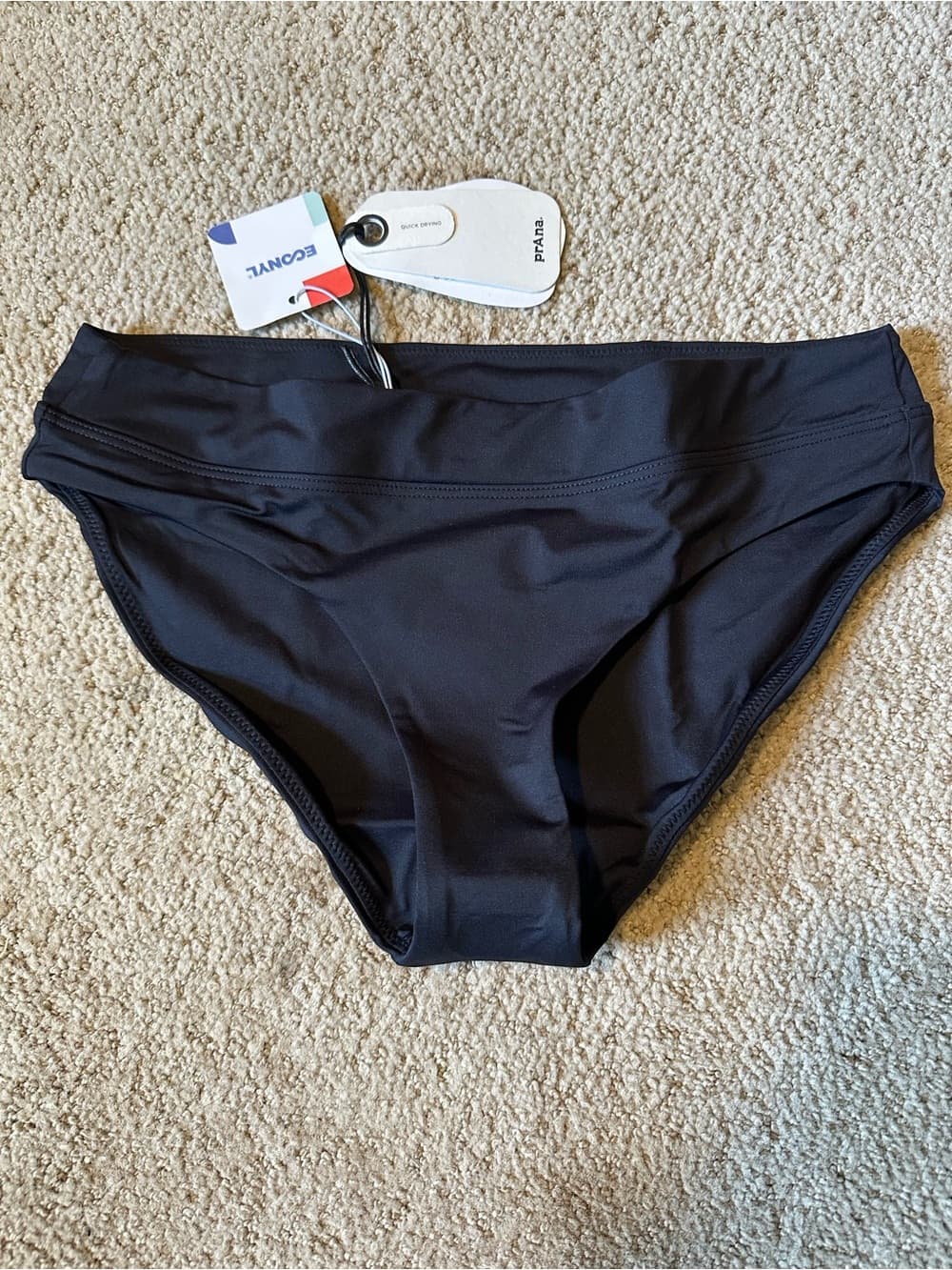 NWT Prana summer wave bikini bottoms black