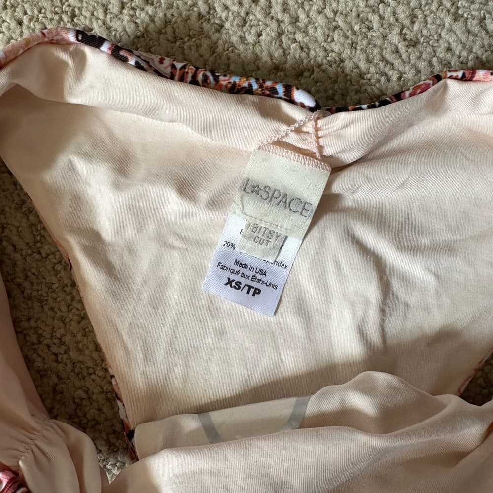 NWOT L*Space Monique bitsy cut bohemian floral bikini bottoms