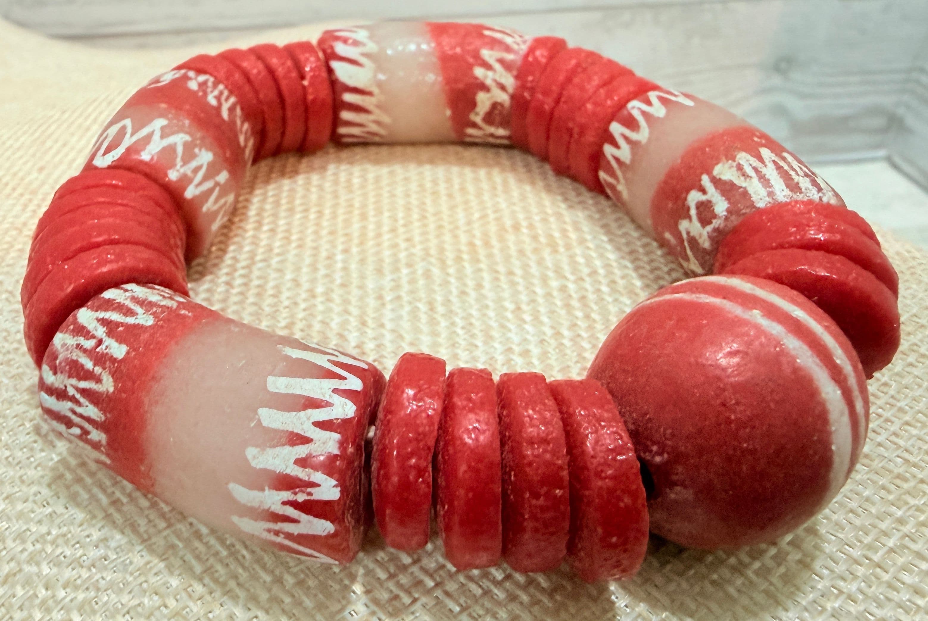 6A. 1850 - 1900s African Trade Bead Bracelet