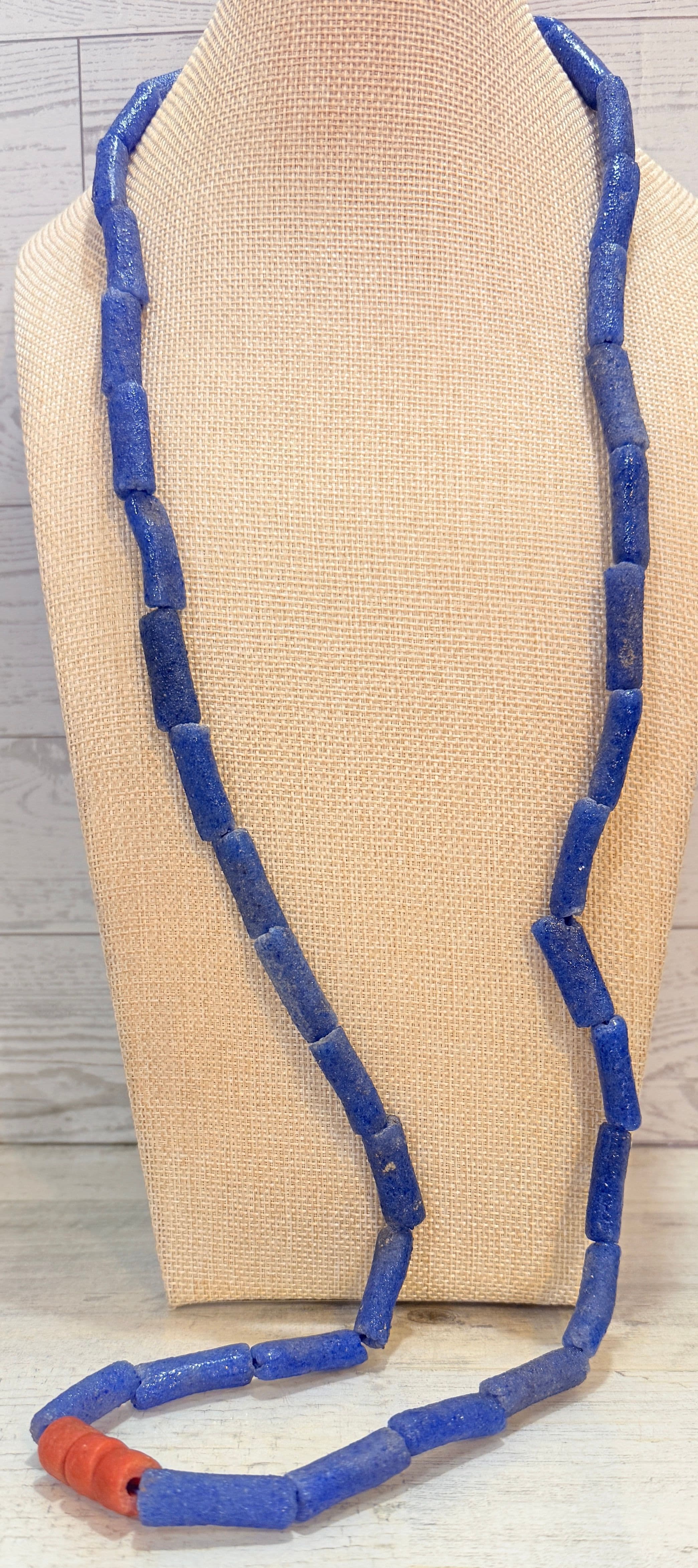 6M. 1850-1900s African Trade Beads Necklace
