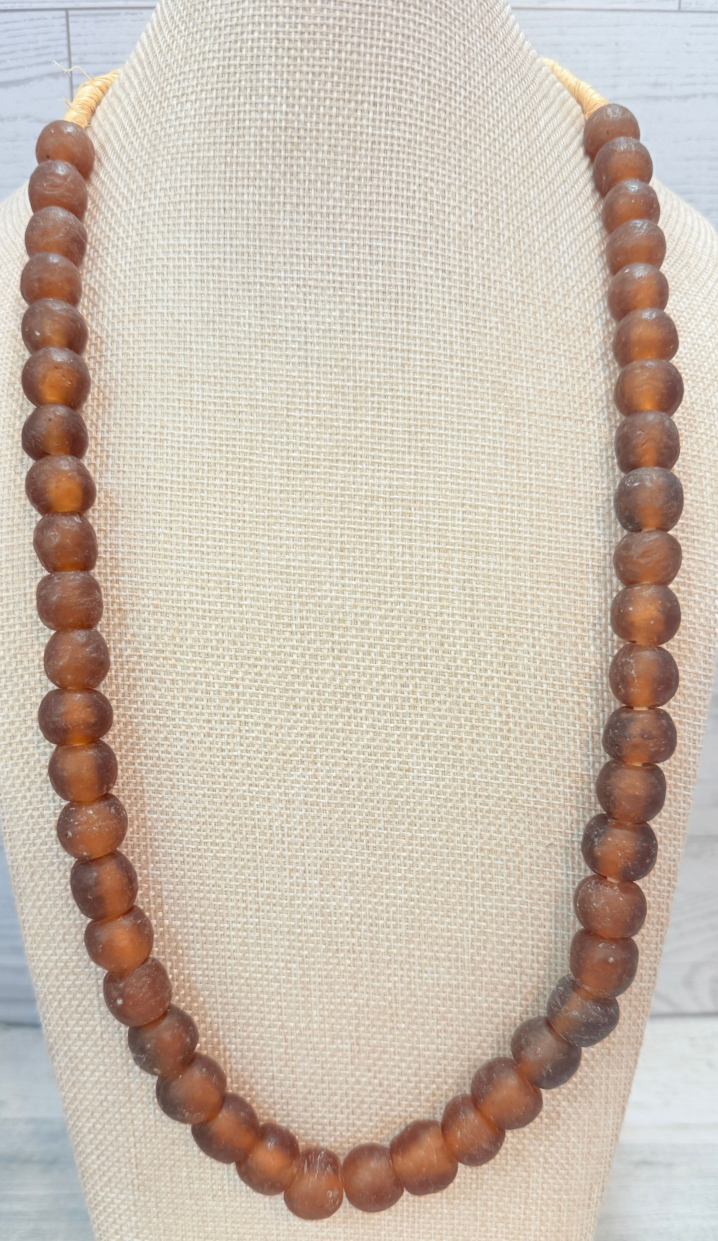 6L. 1850-1900s African Trade Beads Necklace