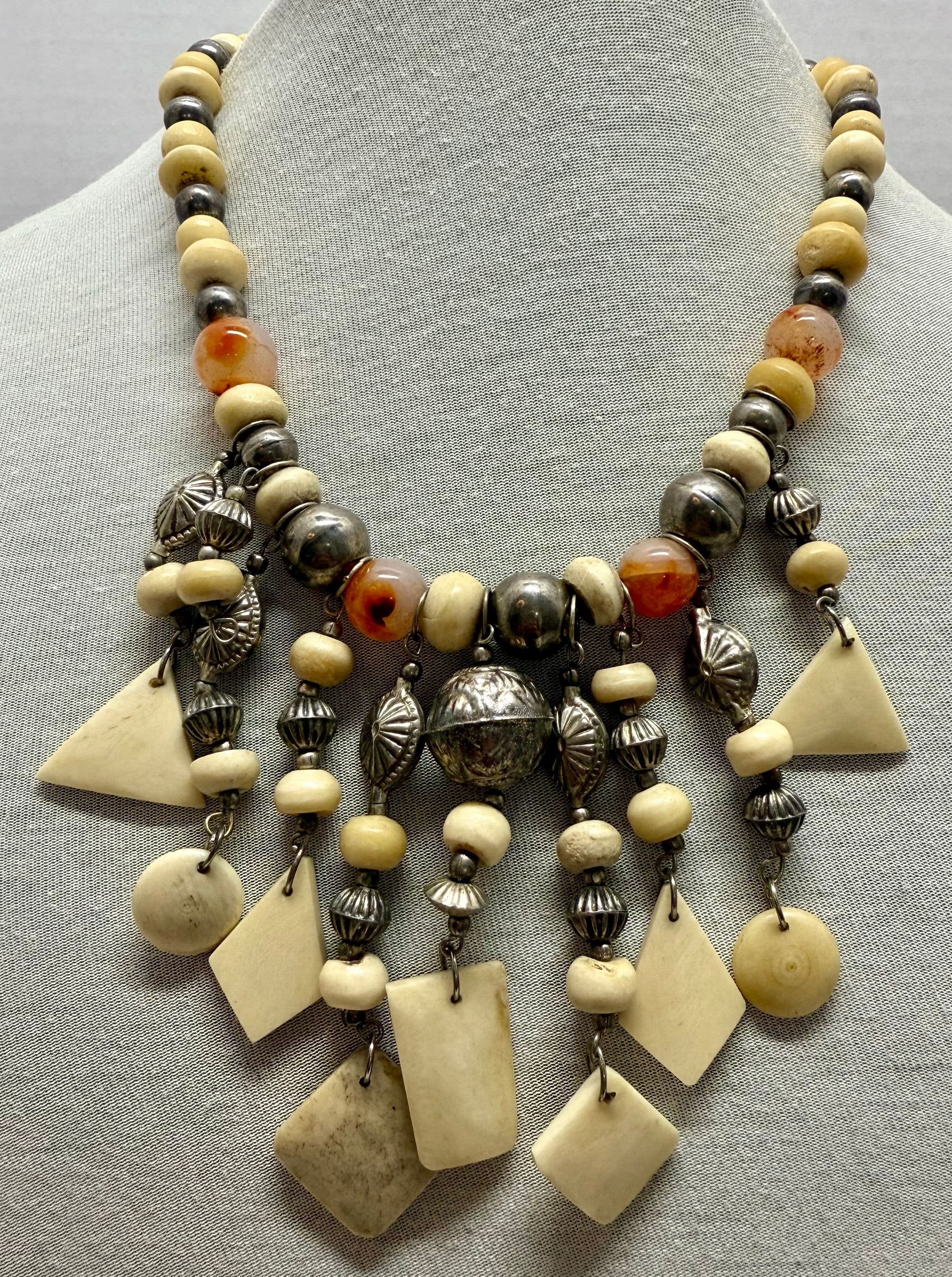 5D. Vintage 1960s Native American Charm Necklace