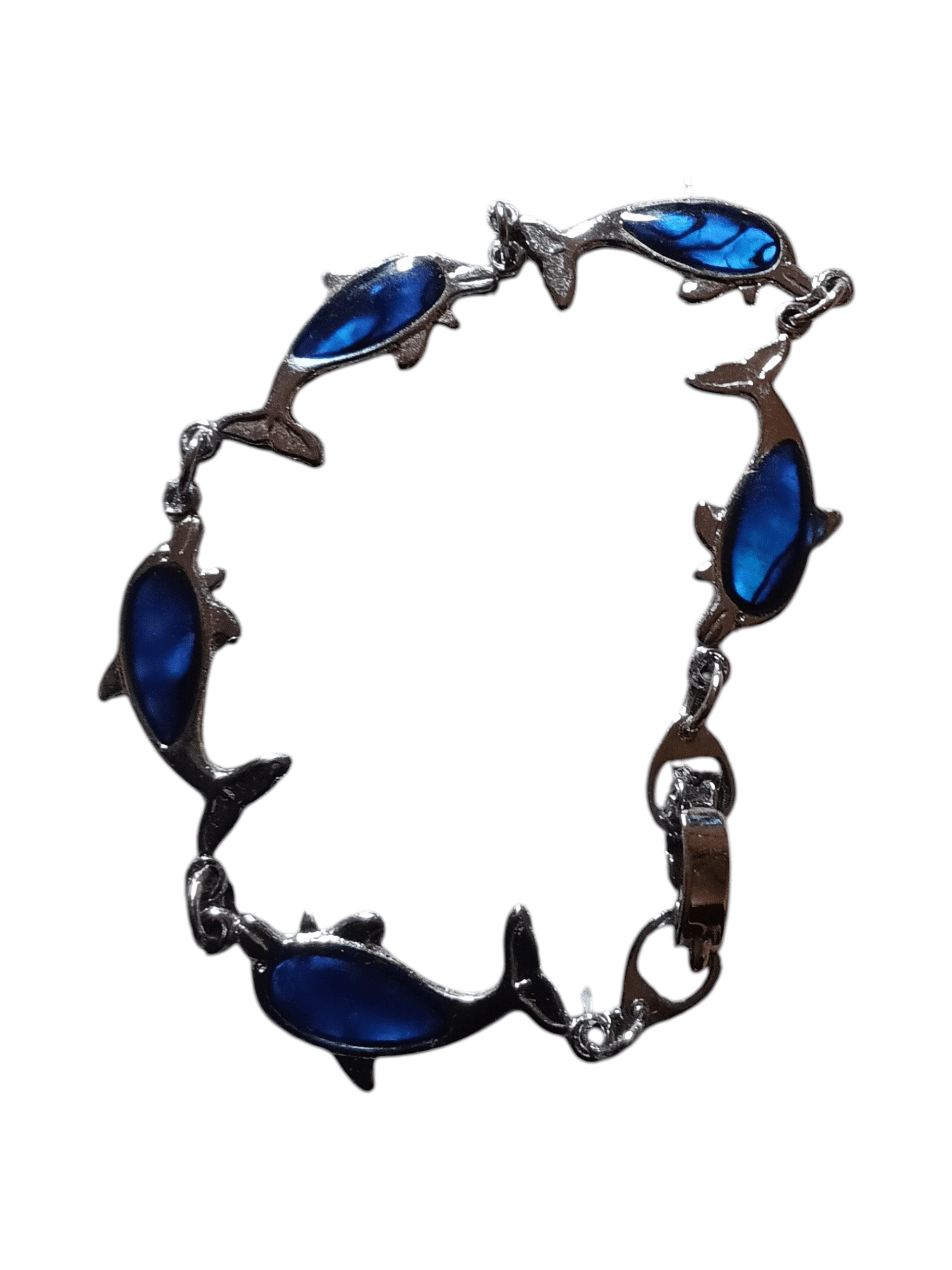 Dolphin Design Bracelet with Blue Accents