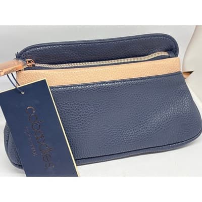 Caboodles Life & Style Zip Pop Large Makeup Accessory Carry Bag NWT Blue