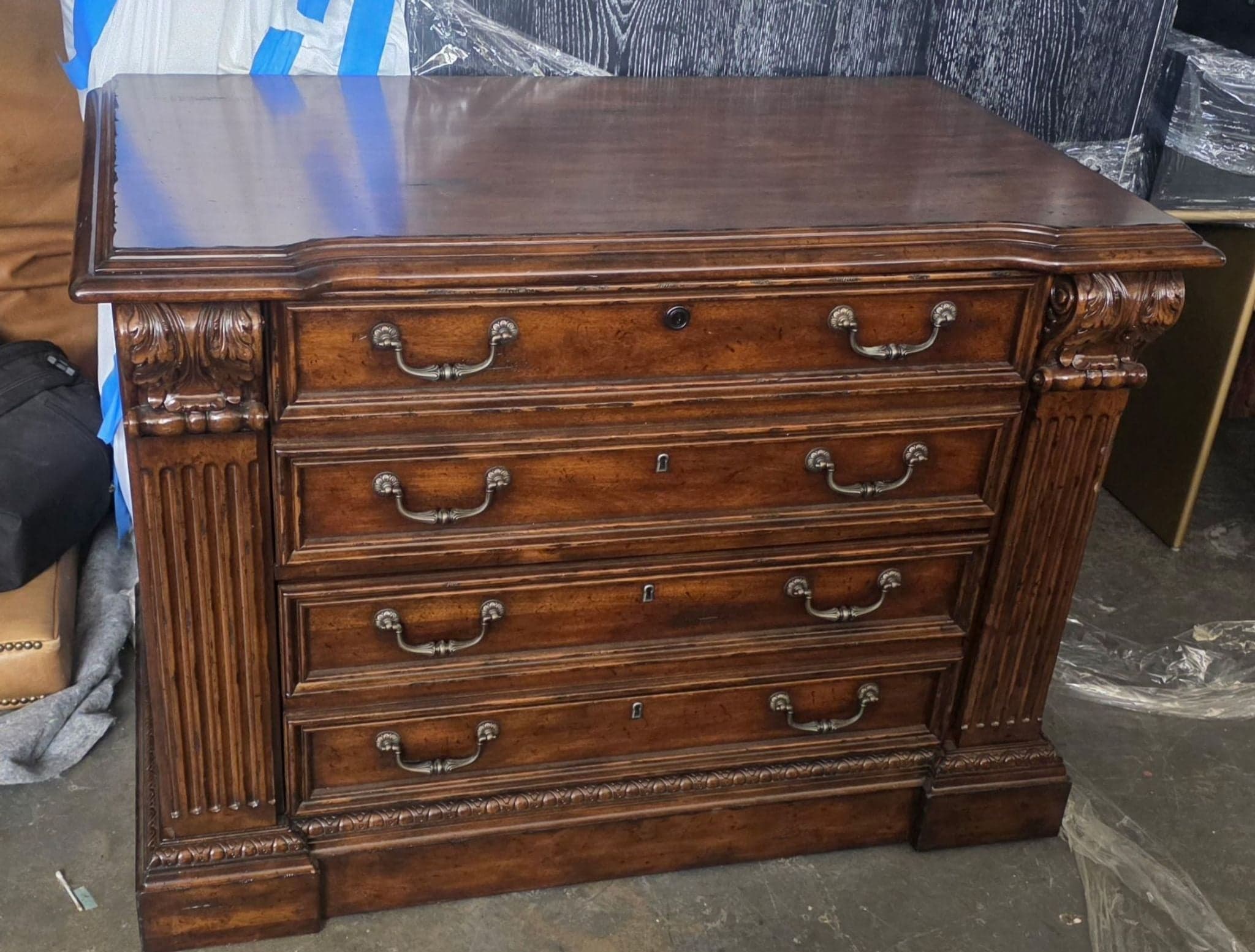 Sligh Traditional Carved Lateral File or Credenza