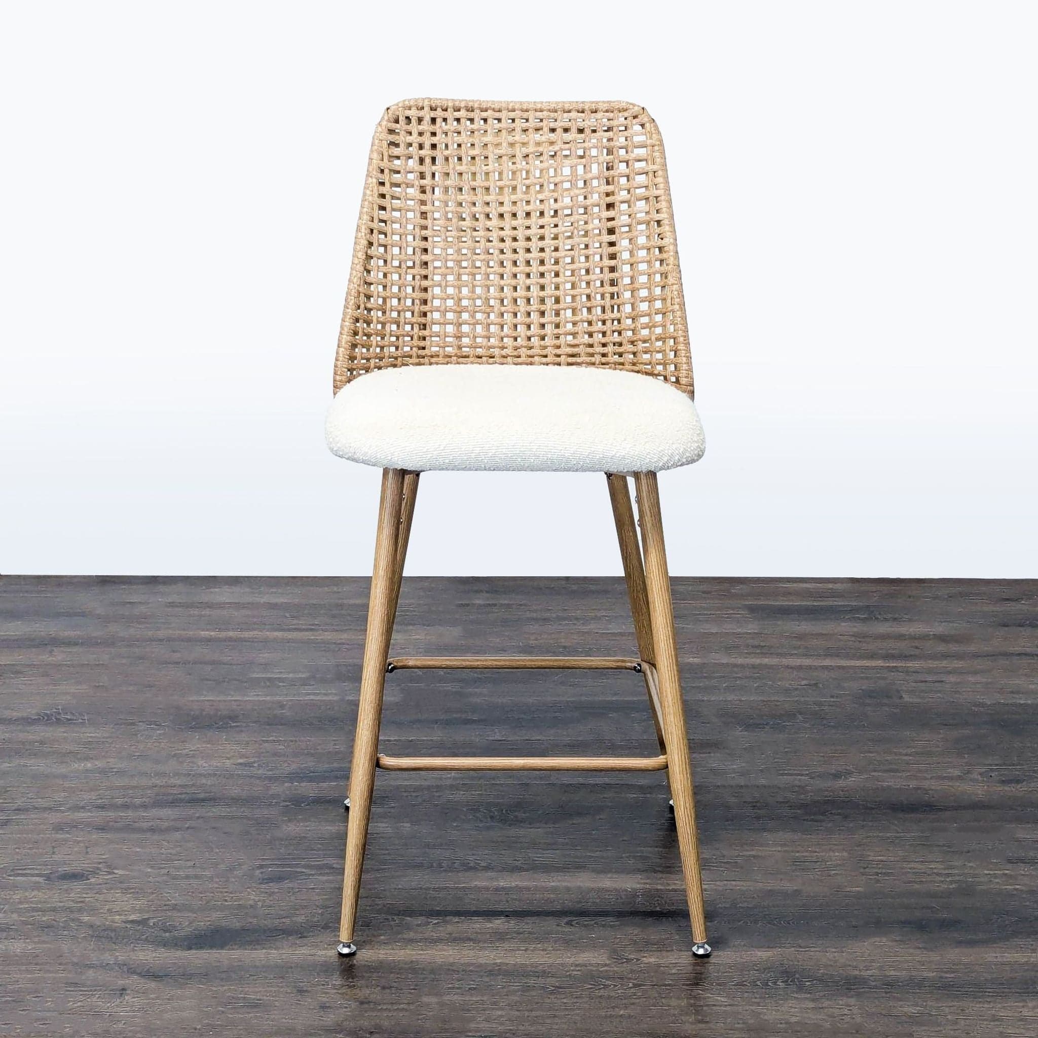 YLKHOME PE Rattan Bar Stool