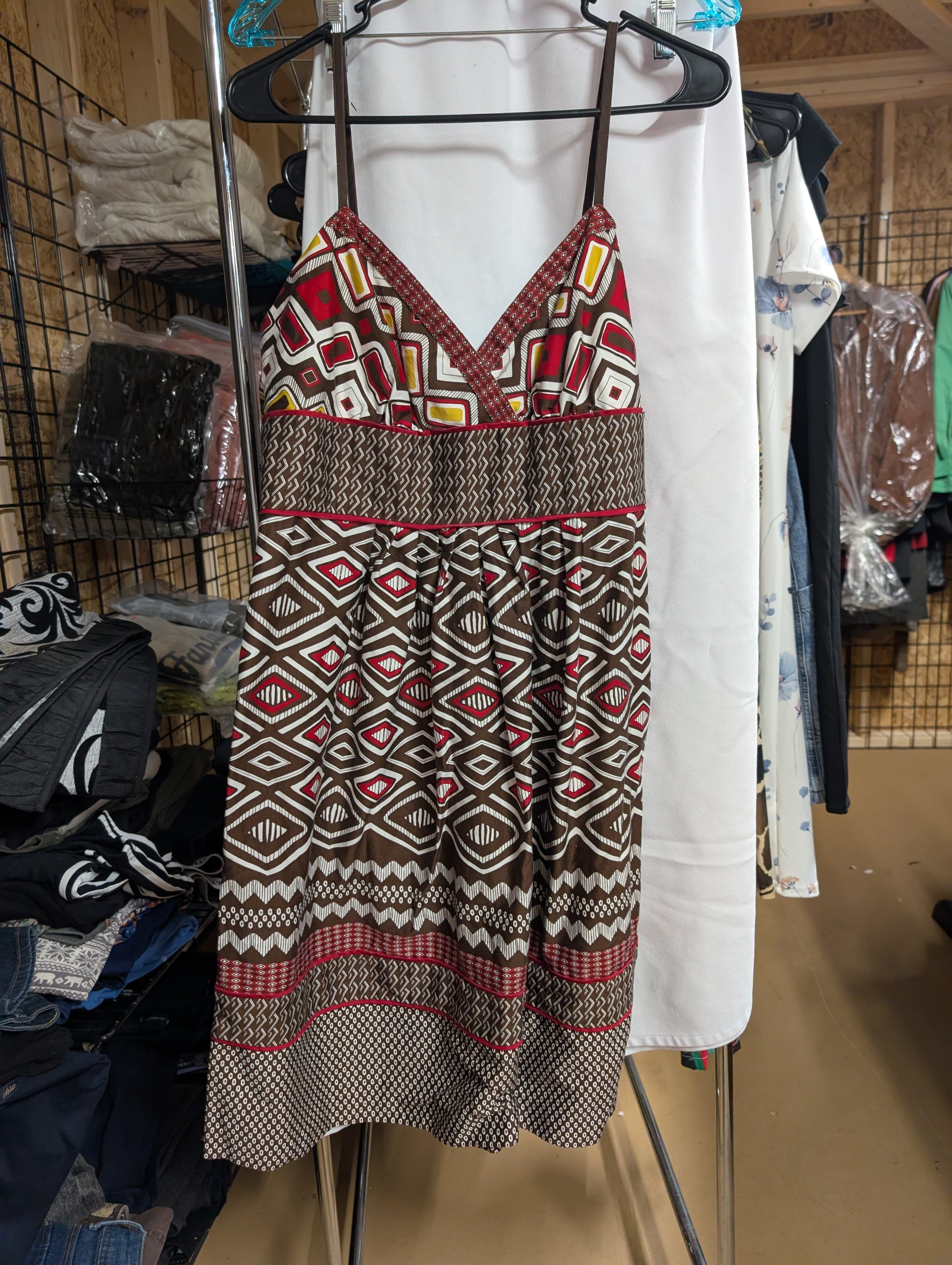 a.n.a Women's Geometric Print Dress Size 12