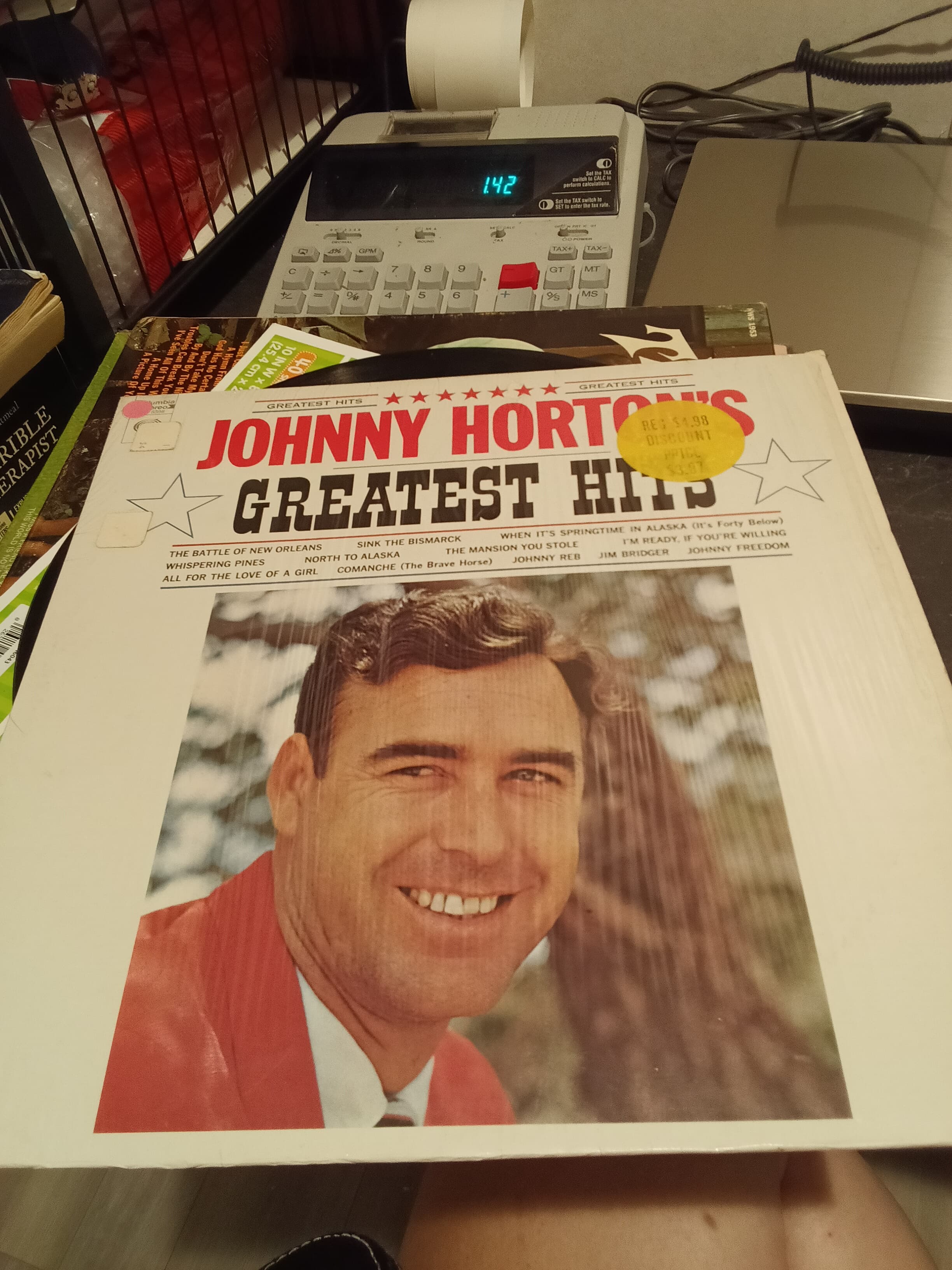 Johnny Horton Greatest Hits Vinyl Record Album