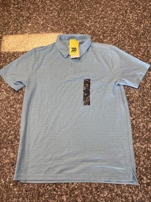 All In Motion Jersey Polo Moisture Wicking - Light Blue - Boy's Size XL 14