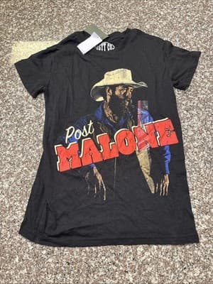NWT Posty Co Women’s Post Malone Graphic T-Shirt Black Size XXS