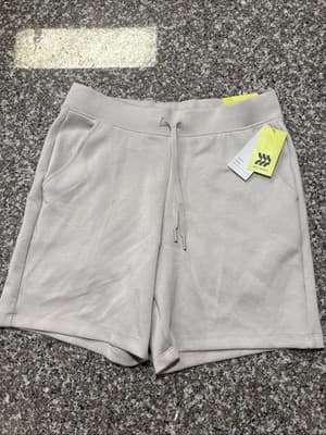 All in Motion Stone Sleek Spacer Shorts 7" Inseam Elastic Waist Women's S NWT
