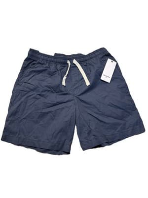 Mens GOODFELLOW & CO 7" Pull On Linen Cotton Navy Shorts Size SMALL