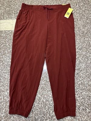 All In Motion Midrise Ankle Length Maroon Joggers Women’s 2XL Brand New