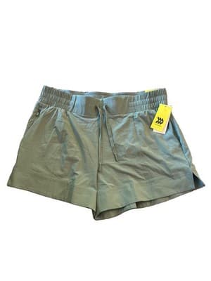 All In Motion Women's Active Mid Rise Woven Shorts 4" Sage Green NEW- Large