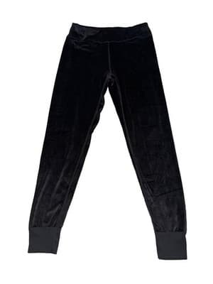 Wander by Hottotties Black Velvet Joggers Size L Active Softcore Leisure - SOFT