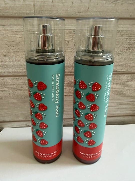 Bath and Body Works Strawberry Soda Fine Fragrance Mist Set of 2 NEW