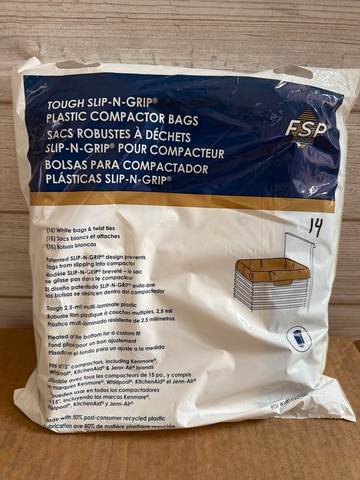 FSP Tough Slip N Grip Plastic Compactor Bags Lot of 45 NEW