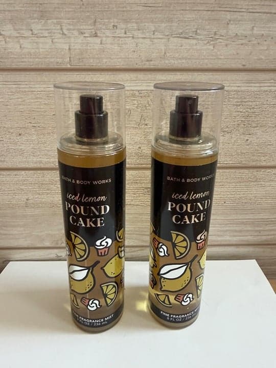 Bath and Body Works Set of 2 NEW Iced Lemon Pound Cake Fine Fragrance Mist