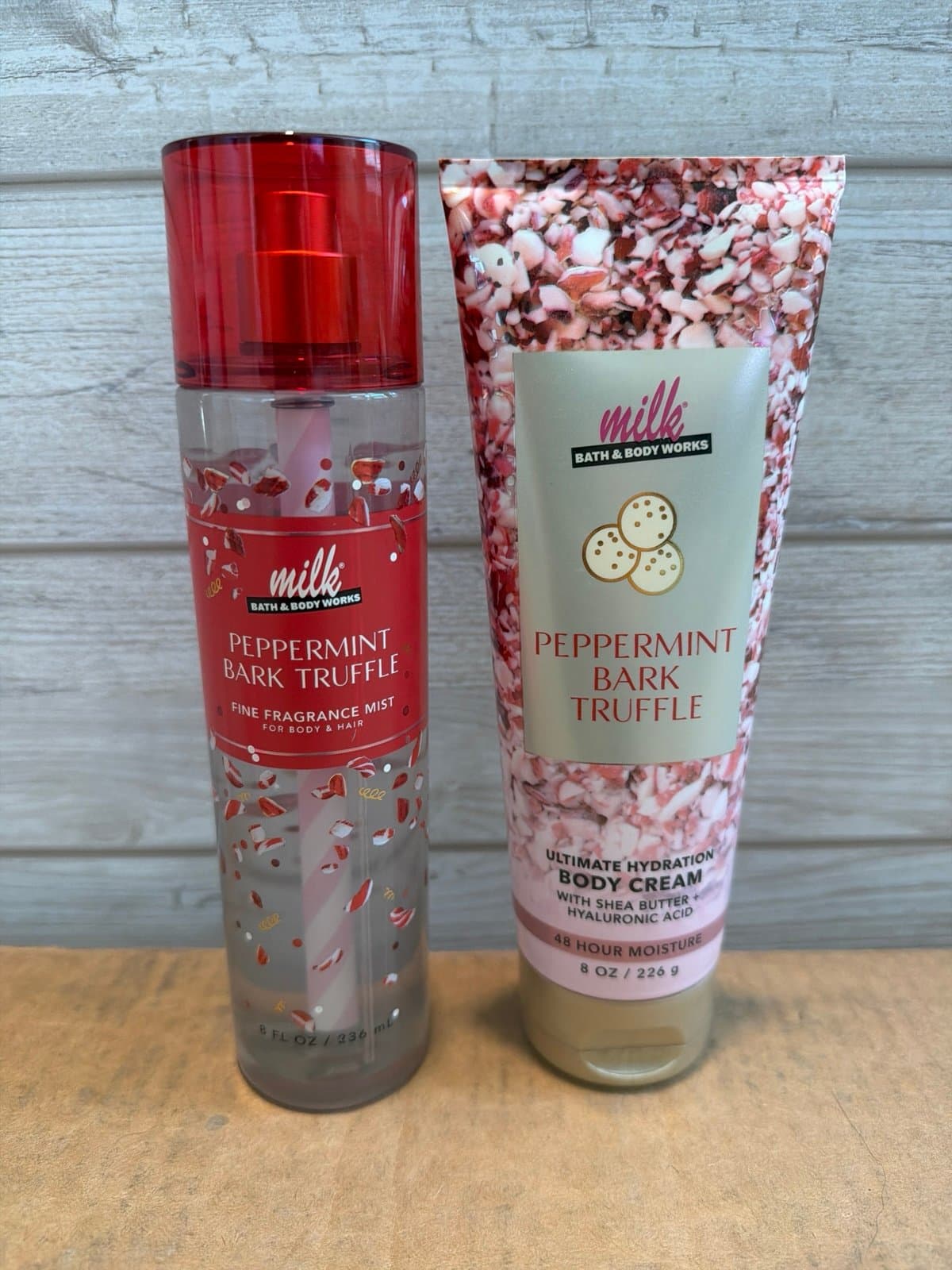 NEW Bath and Body Works Milk Peppermint Bark Truffle Fragrance Mist & Cream