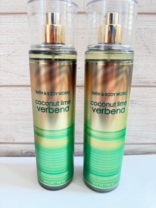 Bath and Body Works Set of 2 New Coconut Lime Verbena Fine Fragrace Mist