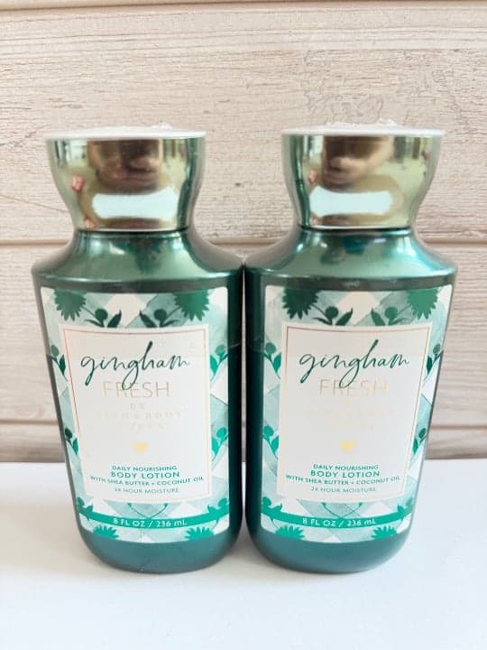 Bath and Body Works NEW Set of 2 Gingham Fresh Lotion