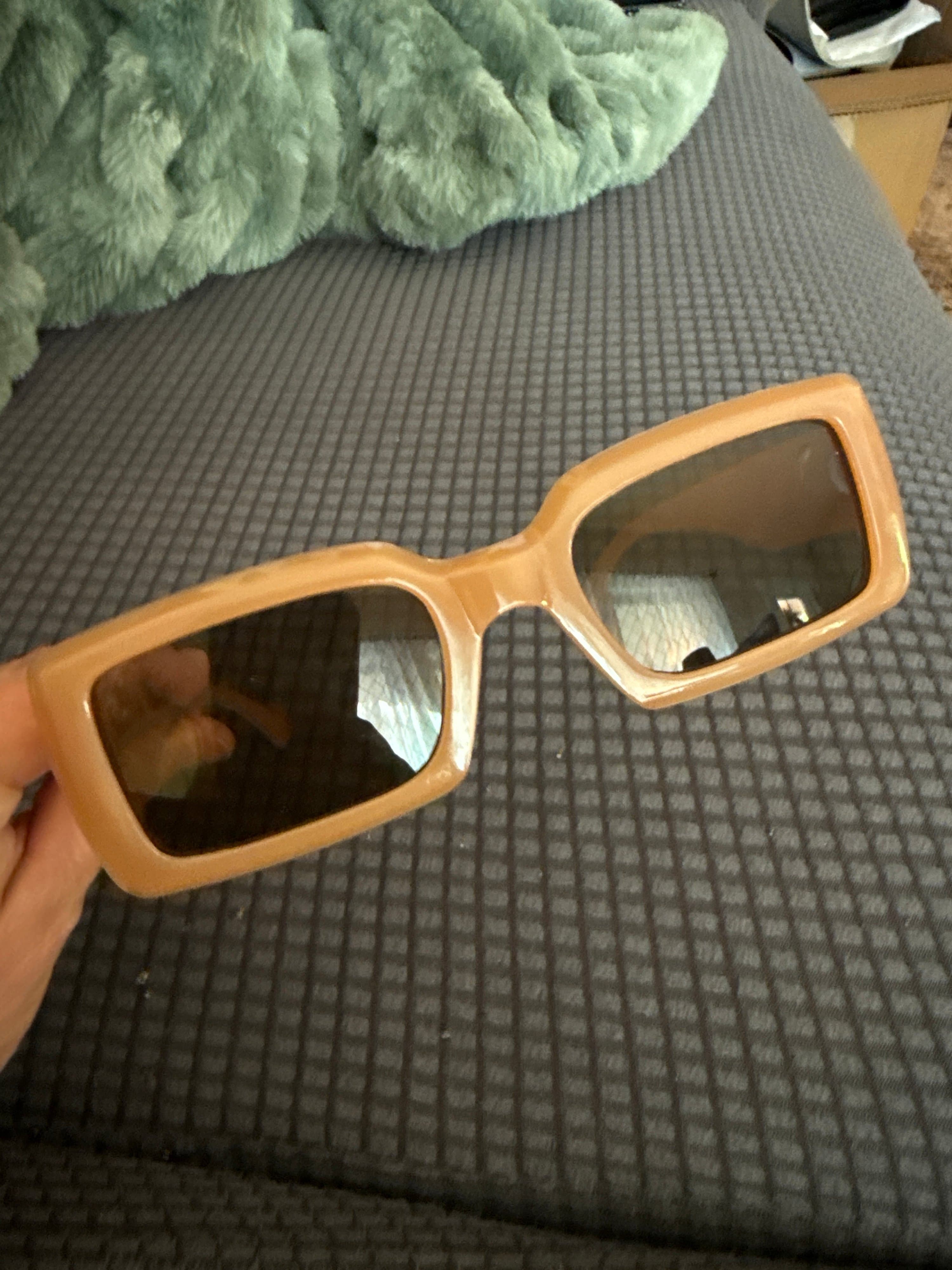 Rectangular Brown Sunglasses