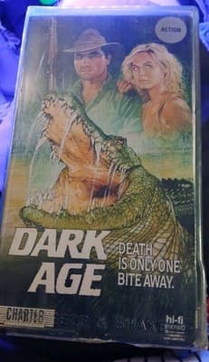 DARK AGE VHS video tape Horror TESTED 80s Crocodile Hunter Australia 1987