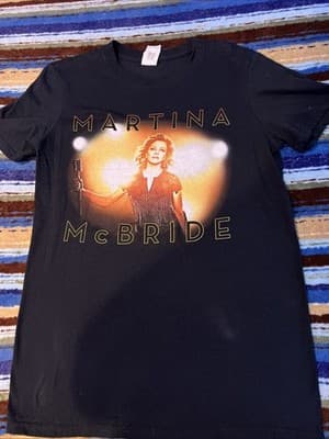 Vintage Y2K Mens Size Small Martina McBride Band Short Sleeve T-Shirt Black 2016