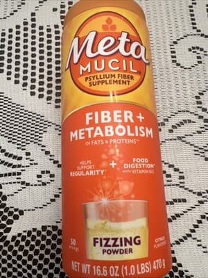 Metamucil Psyllium Fiber Powder Supplement Orange Flavored 50 Servings