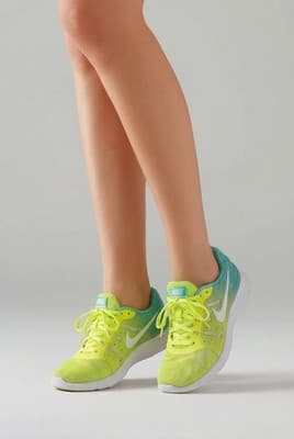 Nike Lunarstelos running shoes in yellow/turquoise colorway, model 844736-700