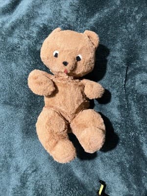 Classic Brown Teddy Bear 14 Inches Vintage Stuffed Animal Toy