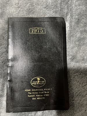 1975 Promotional Ledger From Home Insurance Agency. Vintage Print Ad