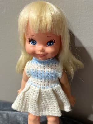 12 -RARE HTF-Vintage 1972-1970s 70s REMCO TOY Baby Doll Hard Plastic Blue Eyes