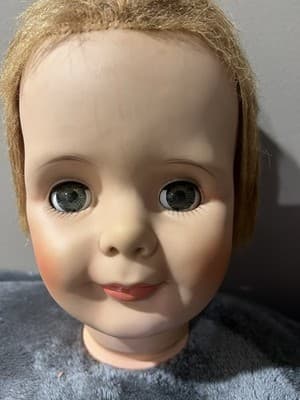 Vintage Composition/Plastic Head of The Play Doll with Blonde Synthetic Hair. 9"