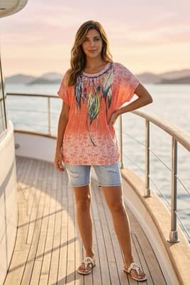 Women's Blouse One Size Fits Most by Blossom by P. Women's Top Blouse New