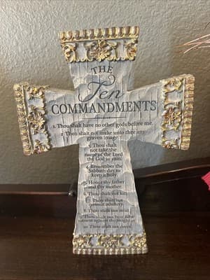 Ten Commandments Catholic Cross