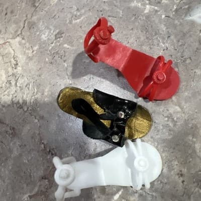 Collection of Three Pairs of Fashion Doll Shoes. Fits 18"