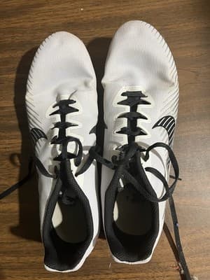 Nike Zoom Rival M 11 track spike running shoes in white and black colorway