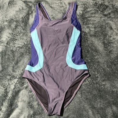 Halcurt Women's Boyleg One Piece Swimsuit Rashguard, Long Sleeve, Size M