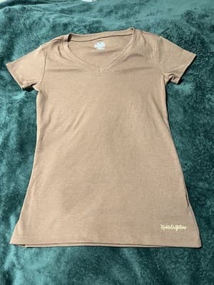 Noble Outfitters Women's Short Sleeve T-Shirt Color: Brown, Size L, Large.