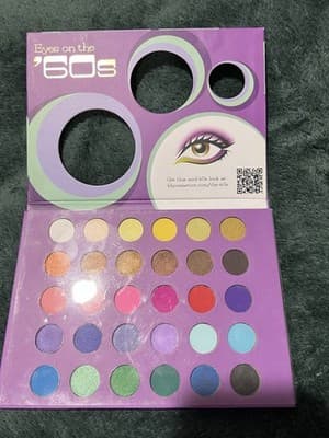 BH Cosmetics "Eyes on the 60s" eyeshadow palette with multiple shades.