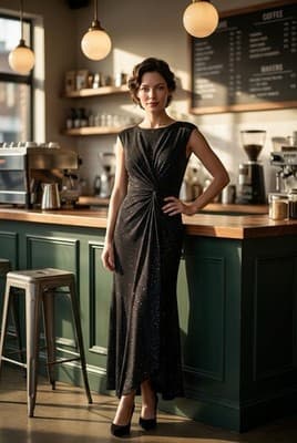 MAURICES ladies size medium sleeveless maxi dress, Black Color