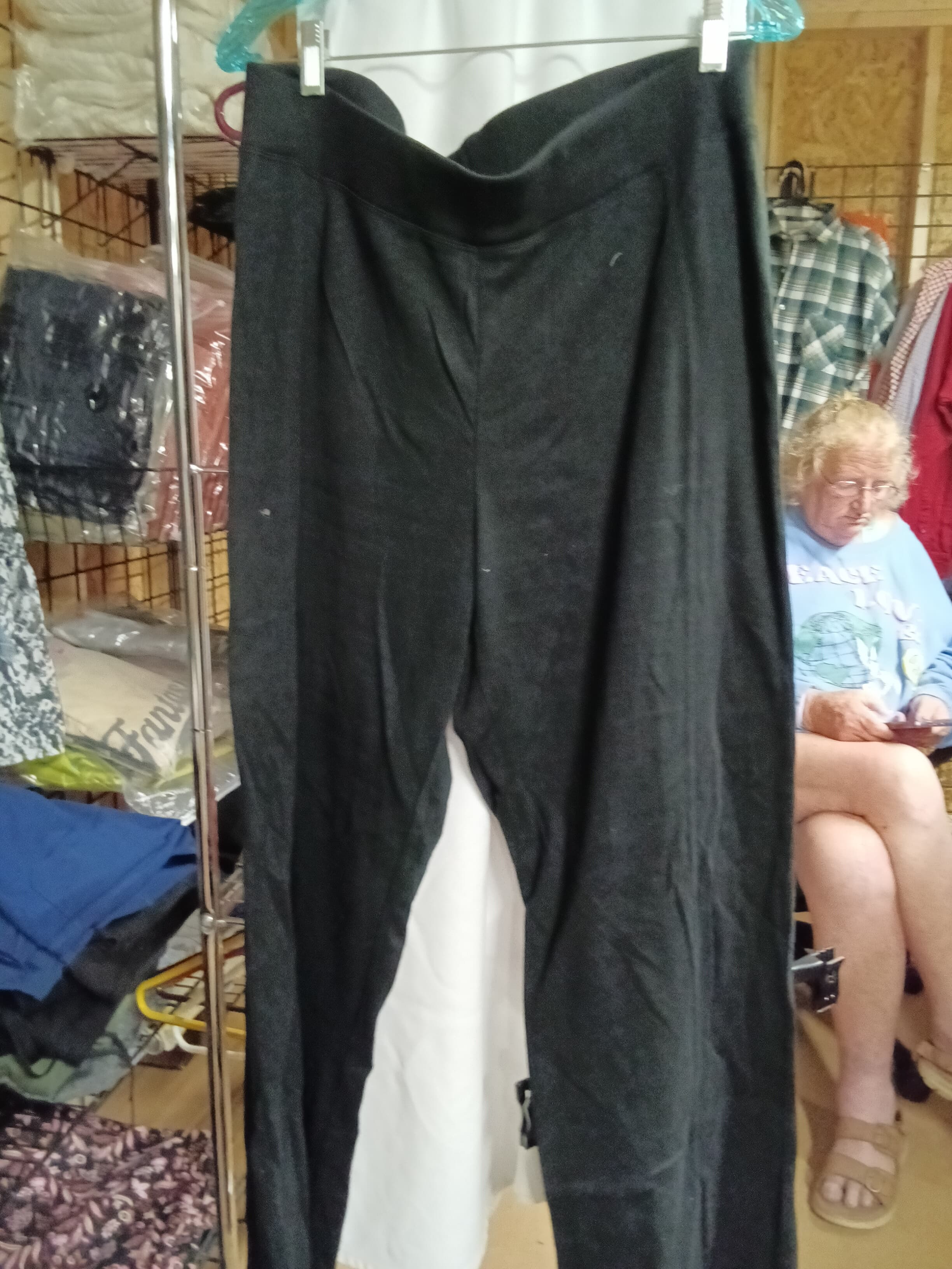 Just My Size Shaped Fit Black Pants 1X (16W)